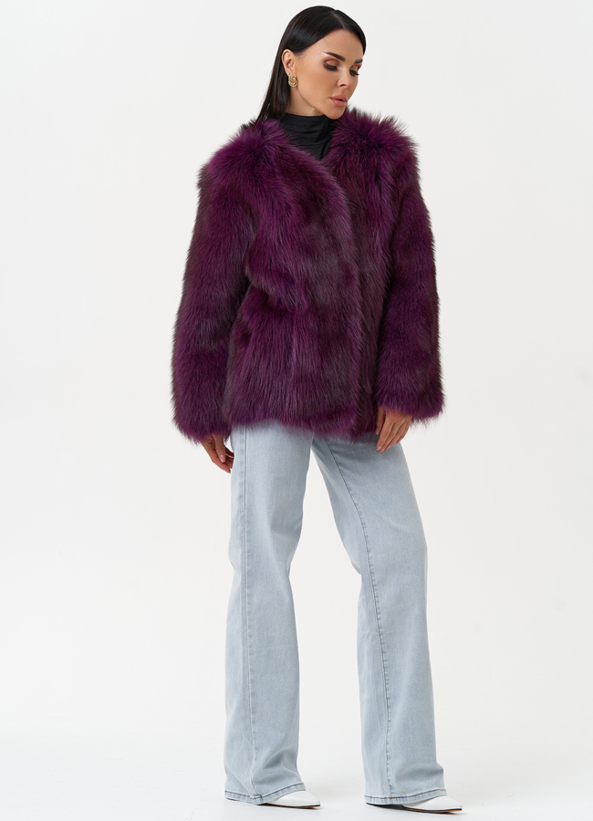 Женская куртка из меха канадского енота модель № 31085 универмаг малина Женская куртка из меха канадского енота модель № 31085 универмаг малина