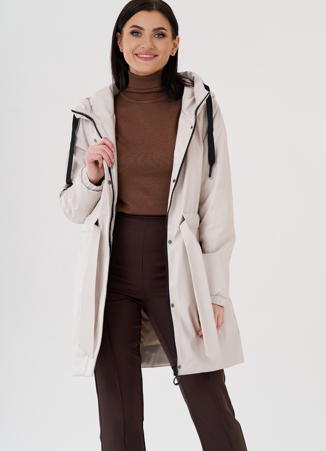 Женское удлиненное пальто из эко кожи на утеплении модель № 397 в рассрочку