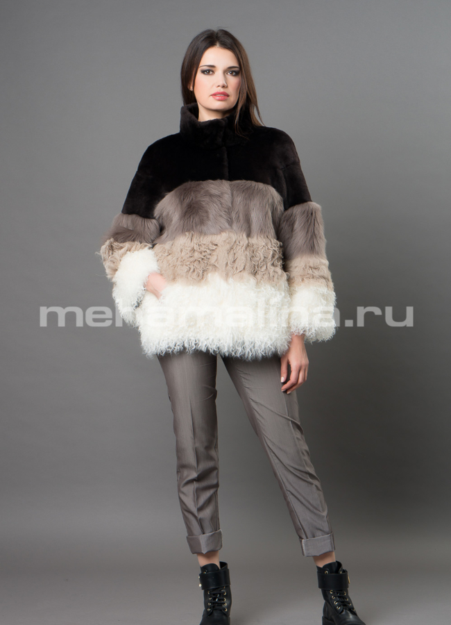 Укороченная шуба модель № D-244 в рассрочку