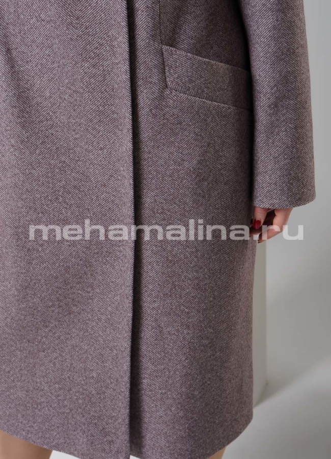 Пальто со стойкой на кнопках модель № 10776 универмаг малина