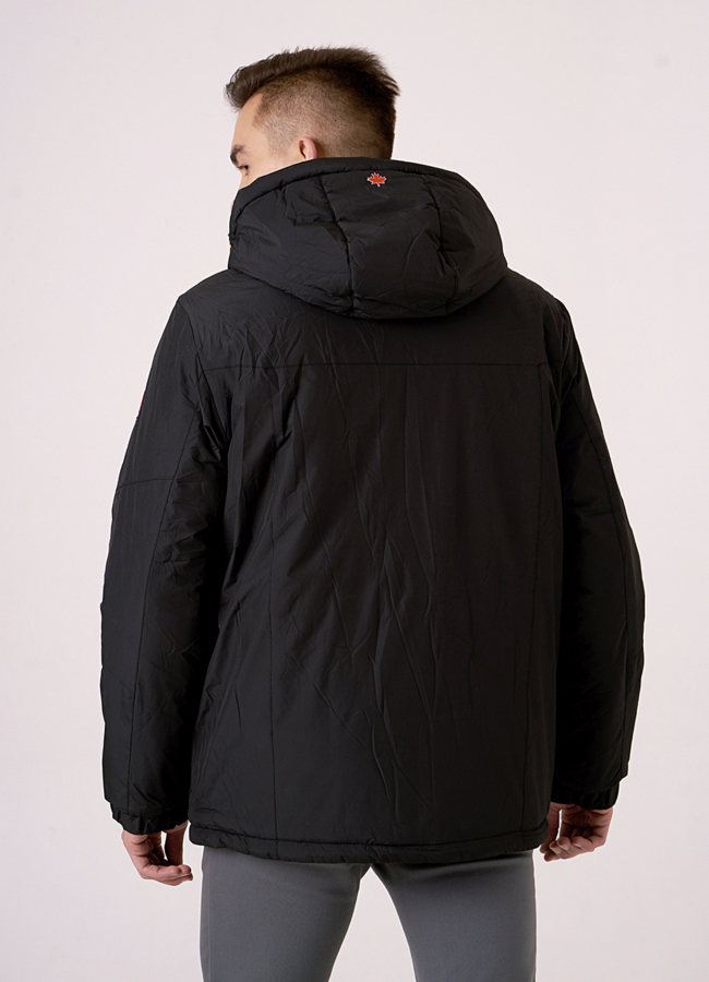 Зимний пуховик черного цвета модель № 19-05 универмаг малина