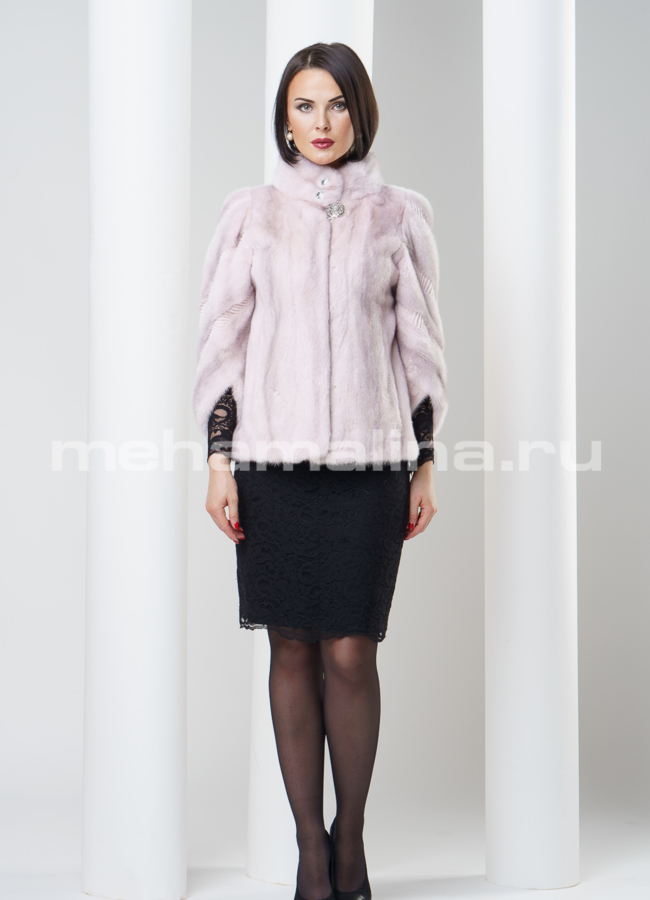 Шуба из норки укороченная модель № S-330 в рассрочку