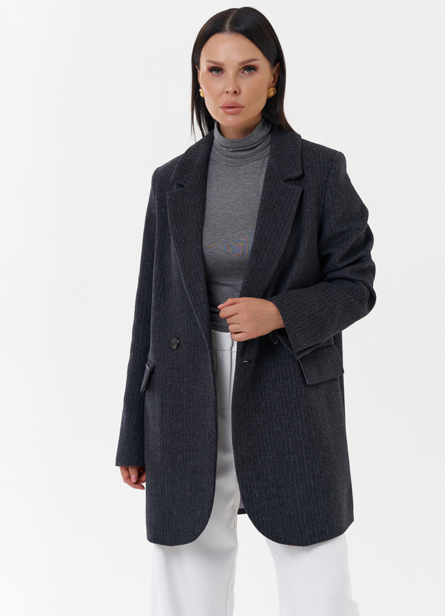 Пальто с английским воротником  модель № 27681 универмаг малина