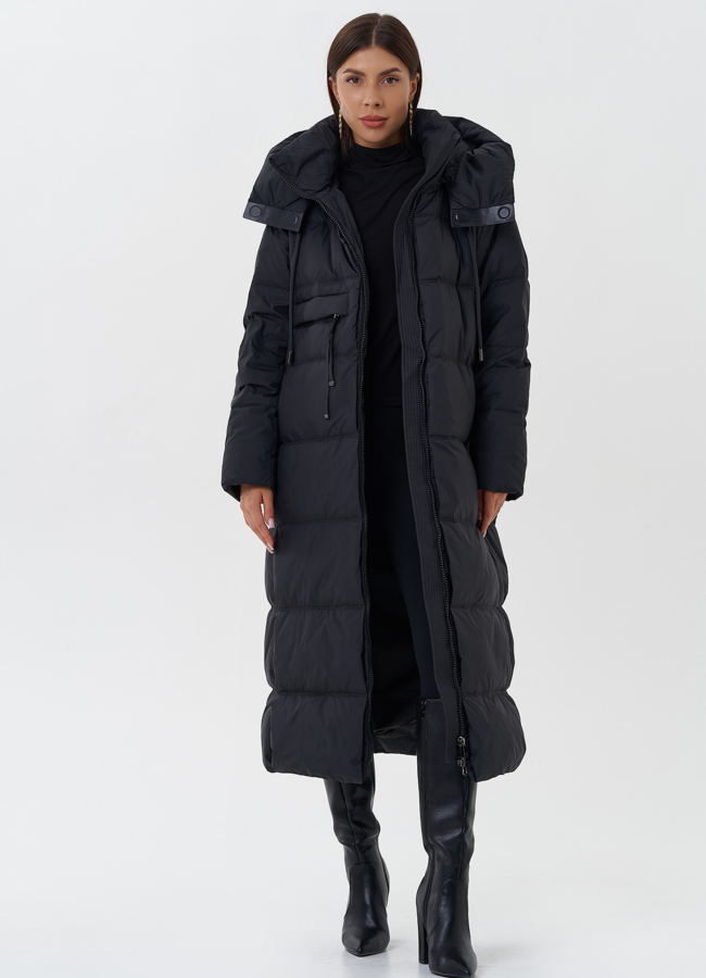 Женский пуховик с капюшоном модель № 28500 в рассрочку