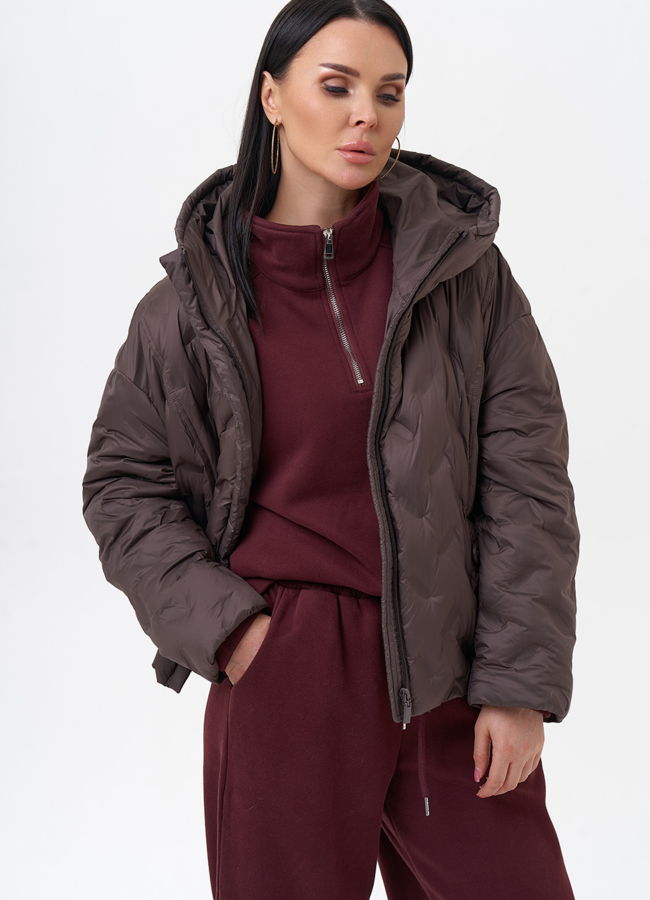 Женская куртка с капюшоном  модель № 29888 универмаг малина