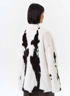 Жакет из меха норки в расцветке 