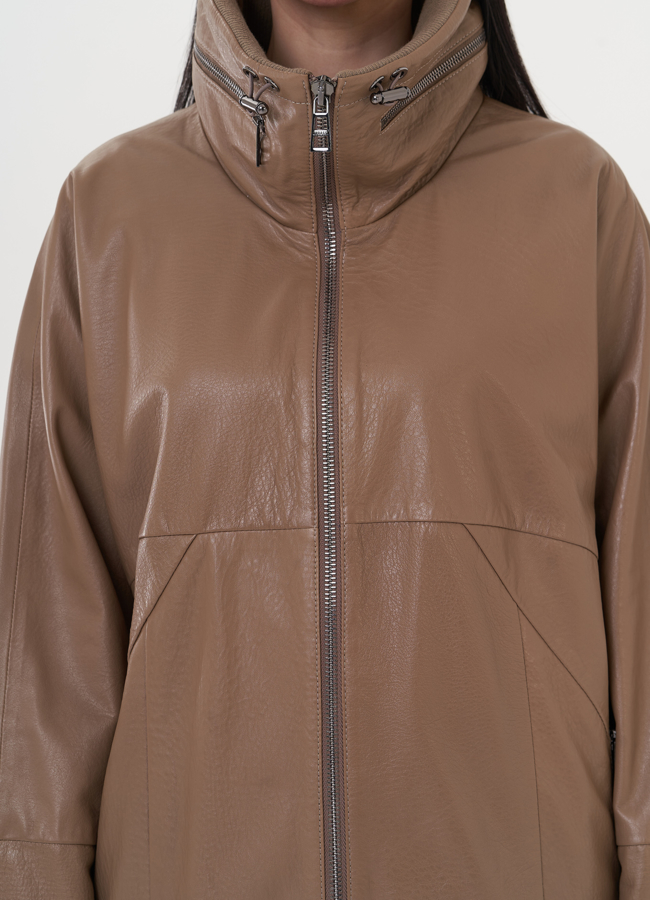 Удлиненная куртка из натуральной кожи модель № 27143 в кредит Удлиненная куртка из натуральной кожи модель № 27143 в кредит