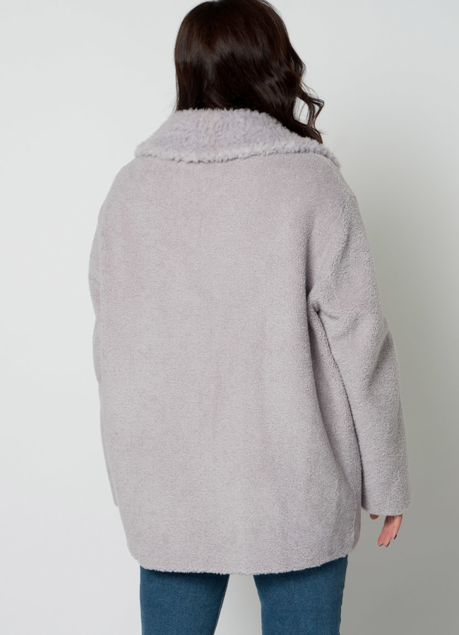 Женская куртка с английским воротником из шерсти модель № 21555 в кредит