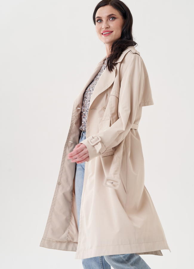 Плащ женский с английским воротником   модель № 24478 в рассрочку