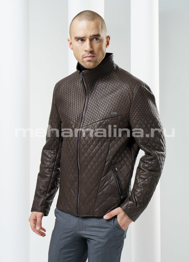 Кожаная куртка мужская модель № KP-72 в рассрочку