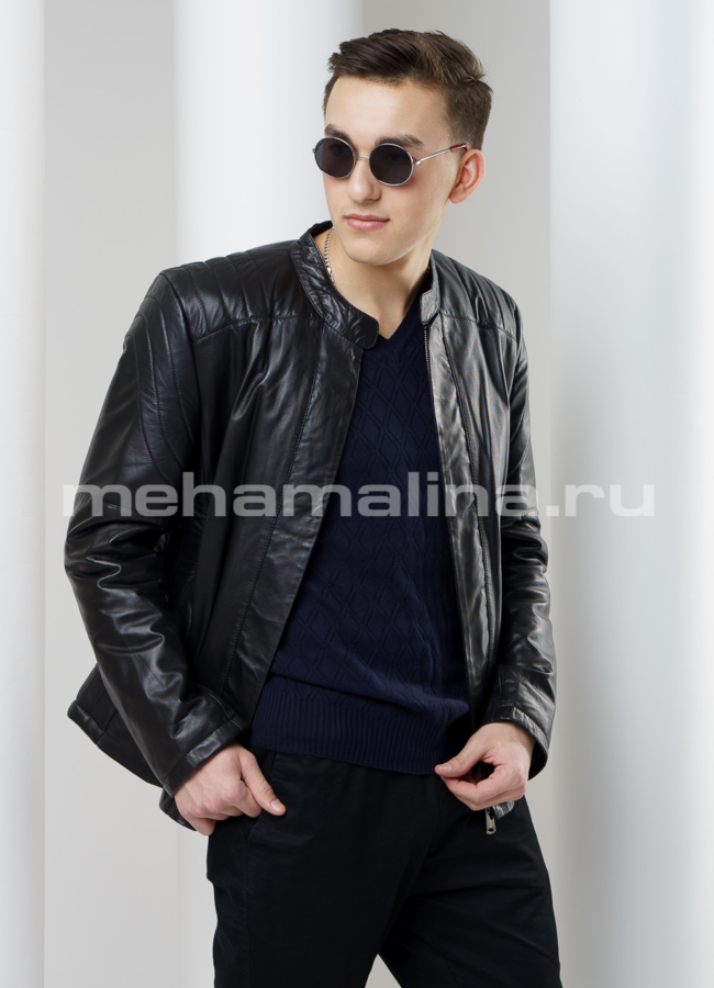 Куртка модель № KP-175 меха малина