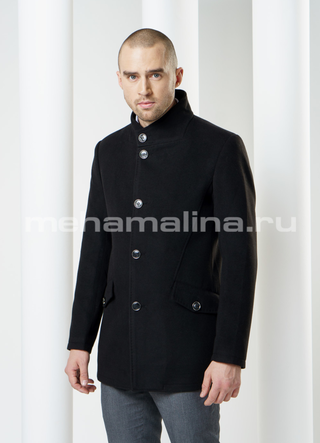 фото Пальто мужское, цвет черный модель № PK-8