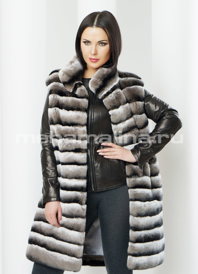 Меховой жилет из кролика рекс  модель № M-93 в кредит