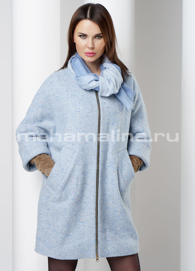 Пальто на молнии модель № BP-136 универмаг малина