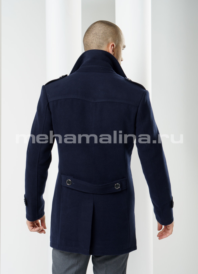 Пальто из кашемира, двубортное модель № PK-7 в кредит