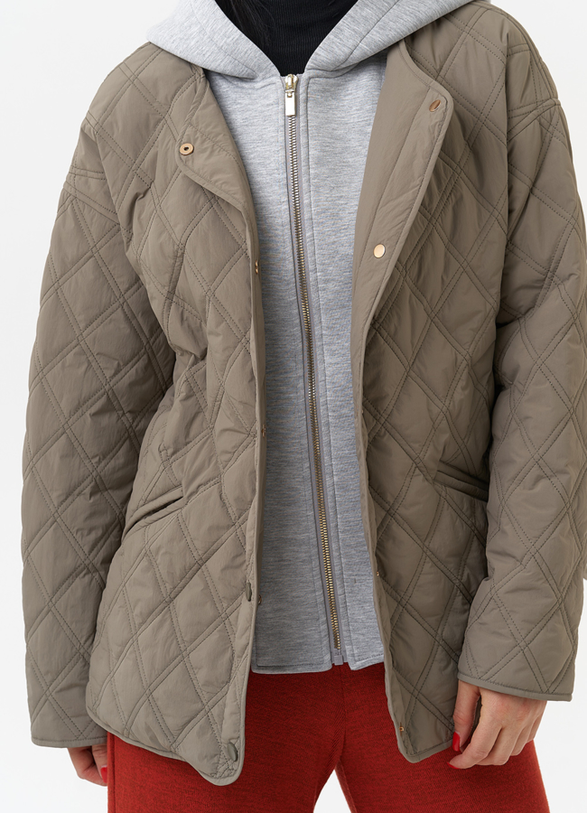 Женская куртка со съемным трикотажным капюшоном модель № 30045 универмаг малина