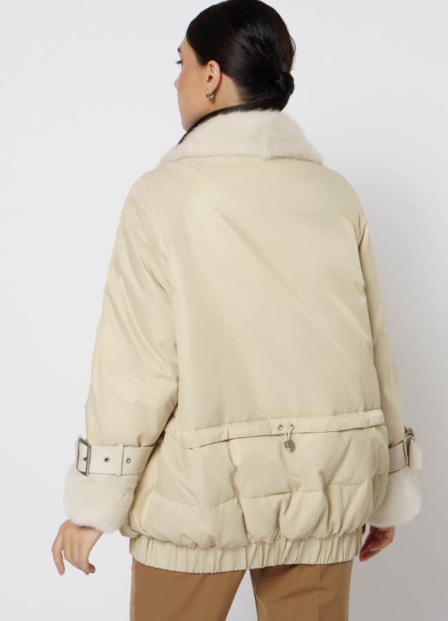 Женский пуховик с норкой модель № 20-078 в кредит