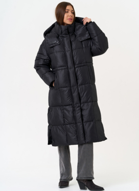Женский пуховик черного цвета