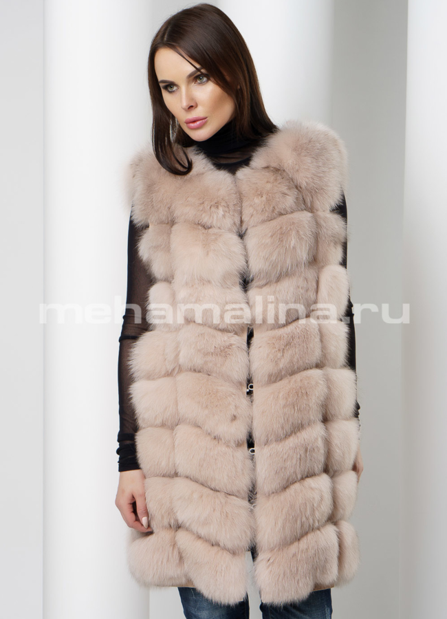 Жилет из песца модель № M-144 универмаг малина