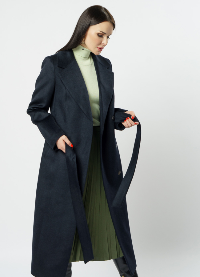 Английское пальто в темно-синем цвете модель № 20558 универмаг малина