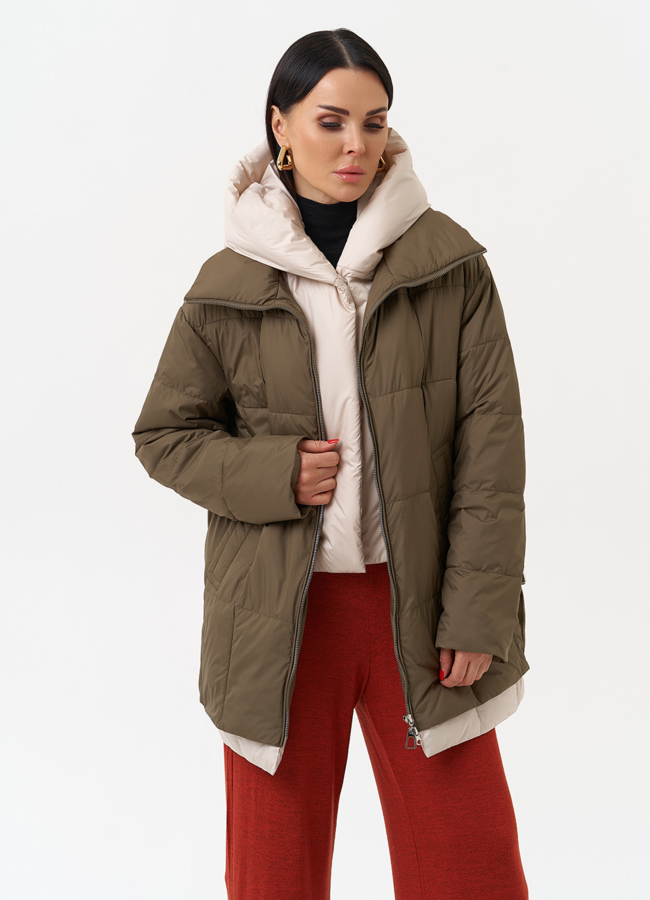 Женская куртка со съемным капюшоном модель № 29938 в кредит