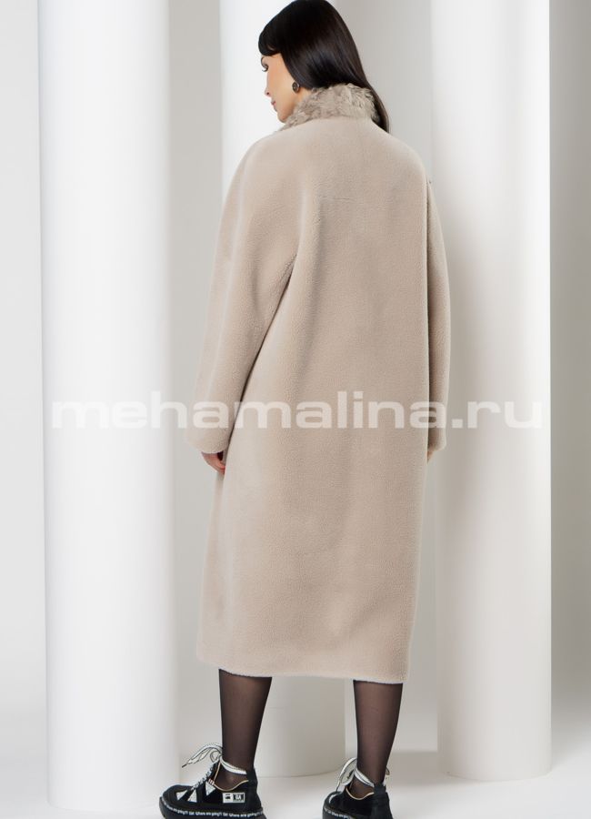 фото Пальто из шерсти с английским воротником модель № 918