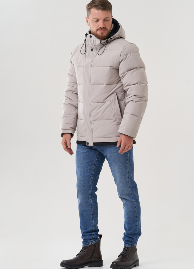 Пуховик мужской с капюшоном  модель № 81489 в кредит