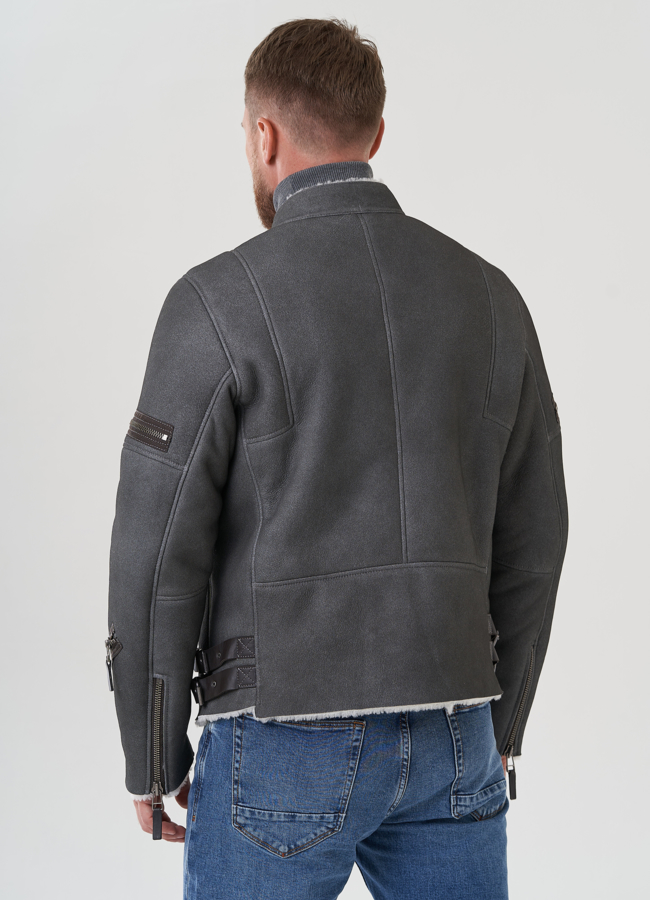 Мужская дубленка  модель № 82150 универмаг малина