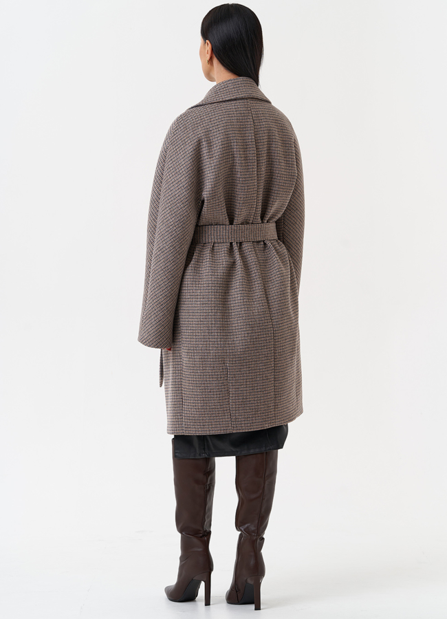 Женское пальто с английским воротником модель № 28891 в рассрочку