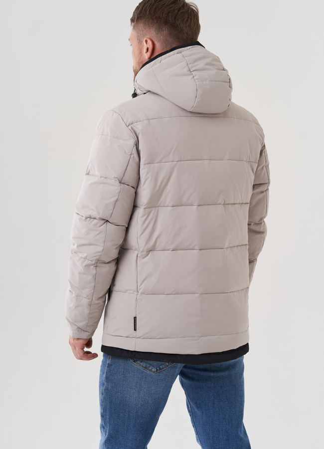 Пуховик мужской с капюшоном  модель № 81489 универмаг малина