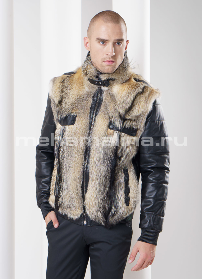 Мужская зимняя куртка из волка модель № DM-82 в рассрочку