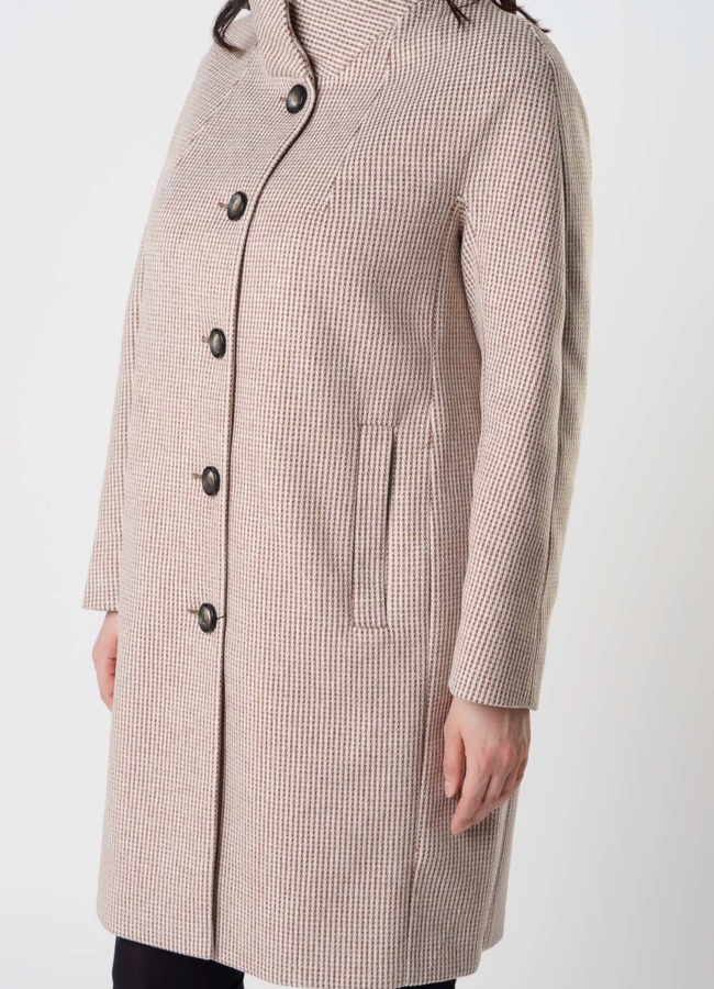 Пальто женское коричневого цвета модель № 20488 в рассрочку