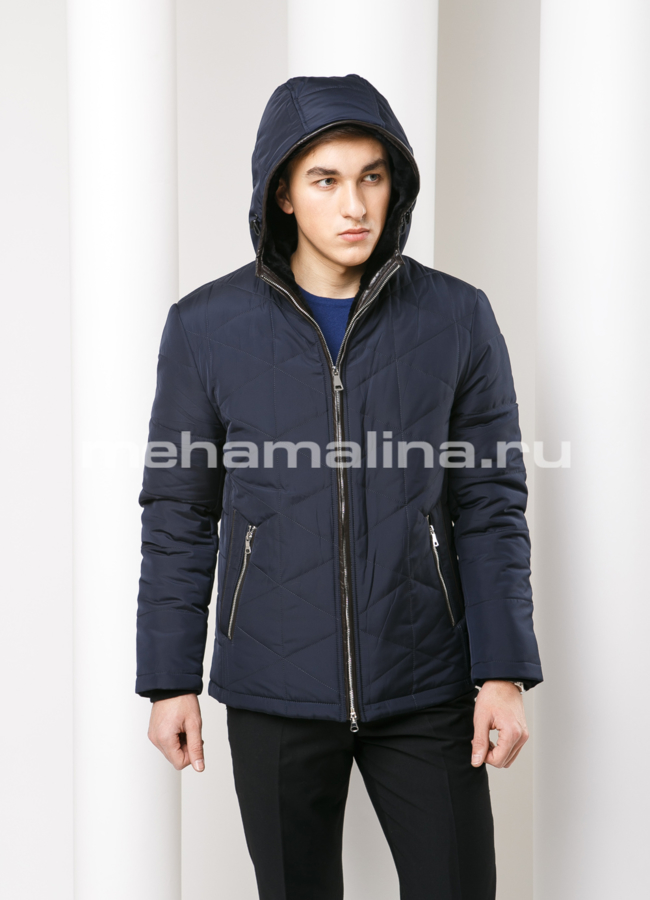 Мужская куртка с капюшоном модель № KM-22 универмаг малина