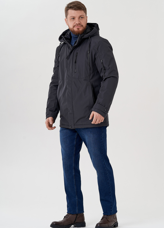 фото Куртка мужская с капюшоном модель № 24358