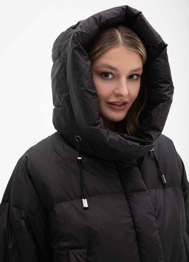 Пуховик женский с капюшоном  модель № 25764 универмаг малина