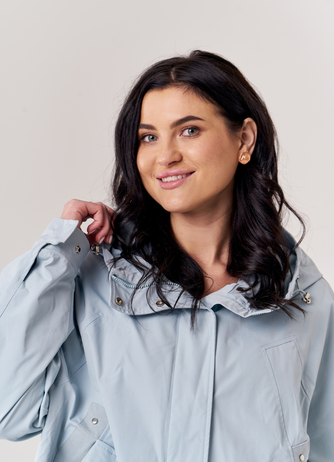 Ветровка женская голубого цвета модель № T4F W9638 универмаг малина