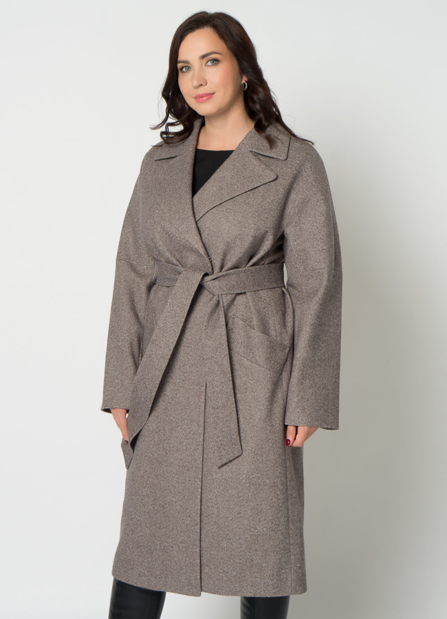 Пальто женское с английским воротником модель № 21548 в кредит