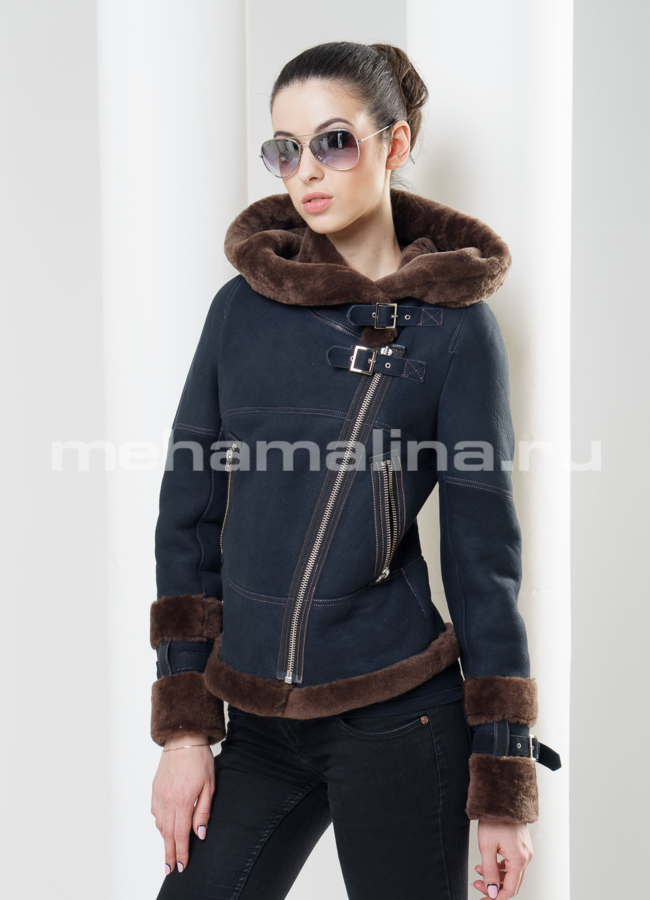 фото Дубленка укороченная модель № D-140