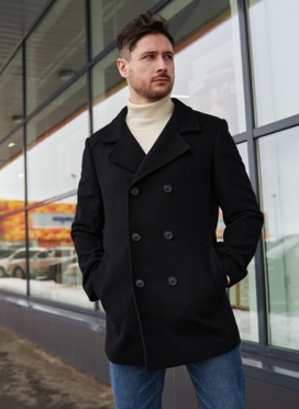 Мужское пальто черного цвета  Мужское пальто черного цвета