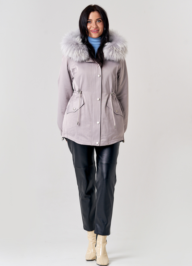 Женская парка оверсайз  модель № 21600 универмаг малина