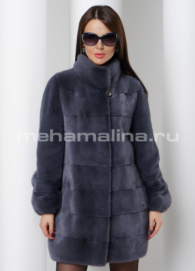 Шуба из скандинавской норки модель № S-507 универмаг малина