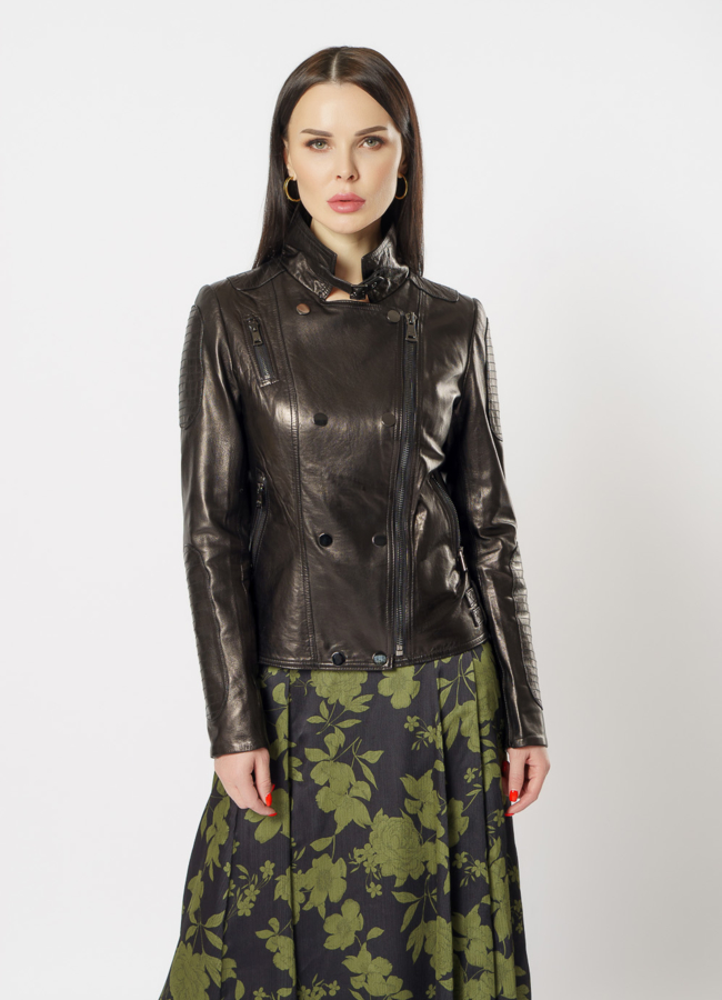 Куртка косуха модель № 10553 меха малина