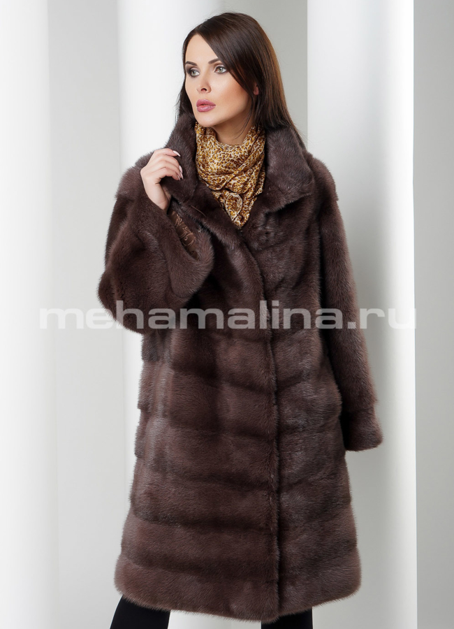 Шуба норка модель № S-537 универмаг малина