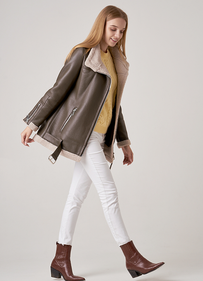 Дубленка пилот из искусственного меха модель № 18999 универмаг малина