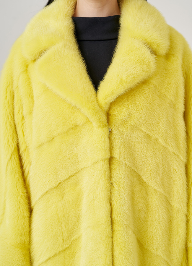 Женская норковая шуба с английским воротником  модель № 23817 в рассрочку