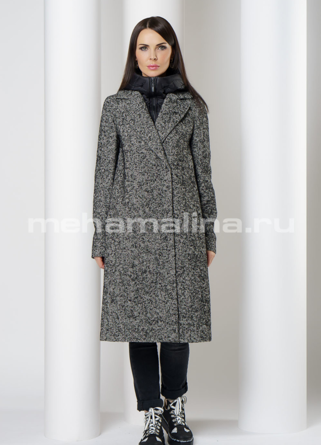 Расклешенное пальто на кнопках модель № 413 в рассрочку