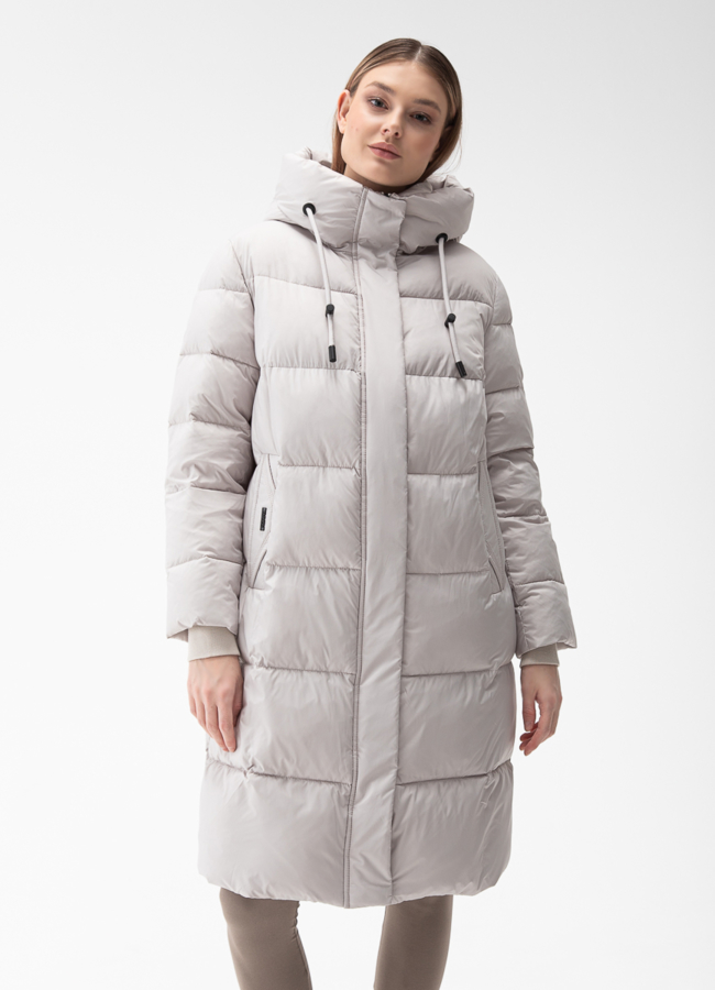 Женский пуховик с капюшоном  модель № 28408 в кредит Женский пуховик с капюшоном  модель № 28408 в кредит