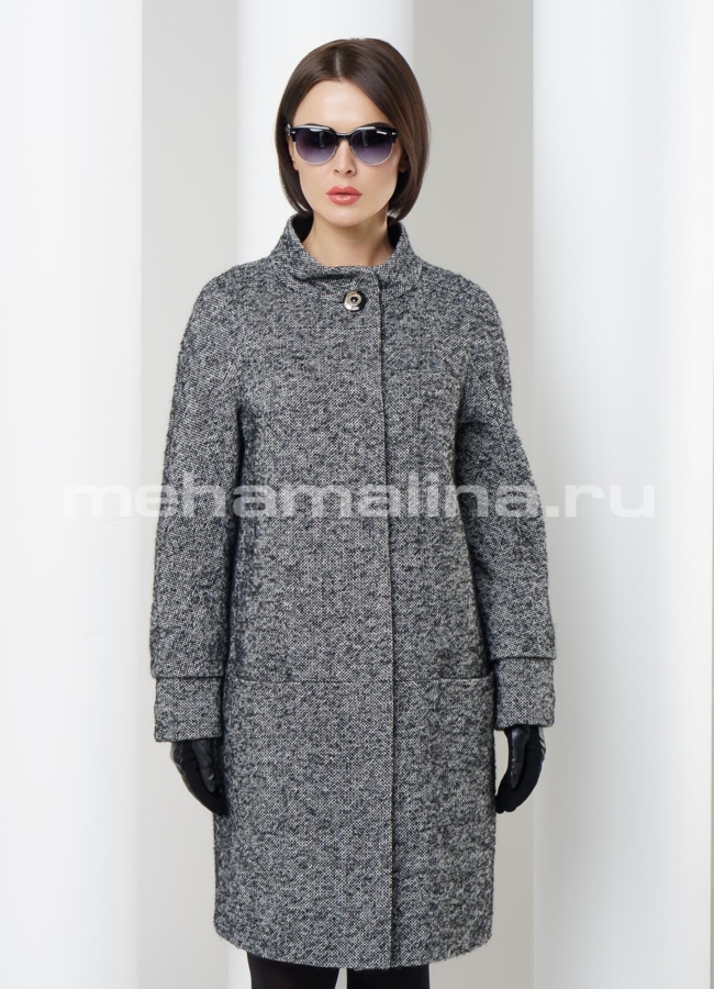 Женское пальто модель № BP-57 меха малина