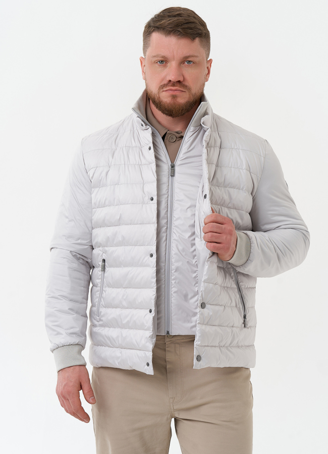 Мужская куртка серого цвета модель № 30210 в рассрочку Мужская куртка серого цвета модель № 30210 в рассрочку