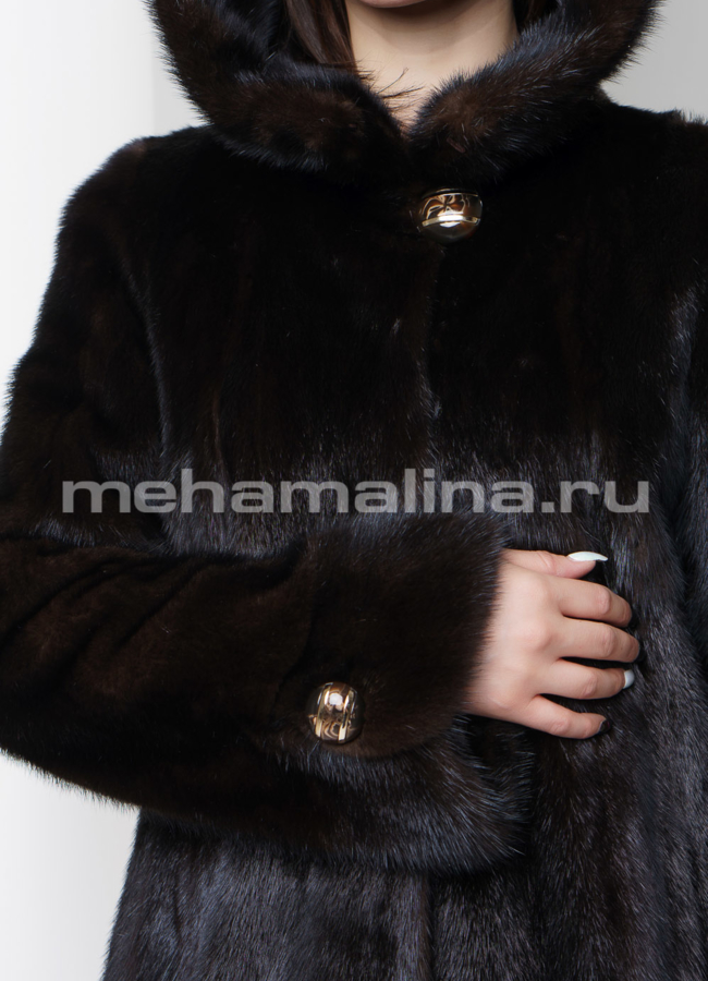 Шуба норка модель № S-567 универмаг малина